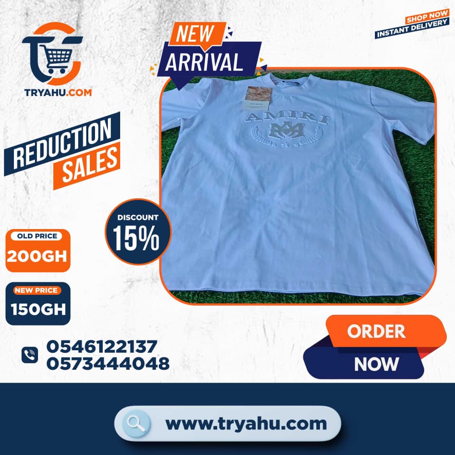 Heavy 100% Cotton T-Shirts for Men | Tryahu Ghana | Durable & Comfortable
